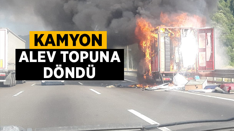 Kamyon Alev Topuna Döndü