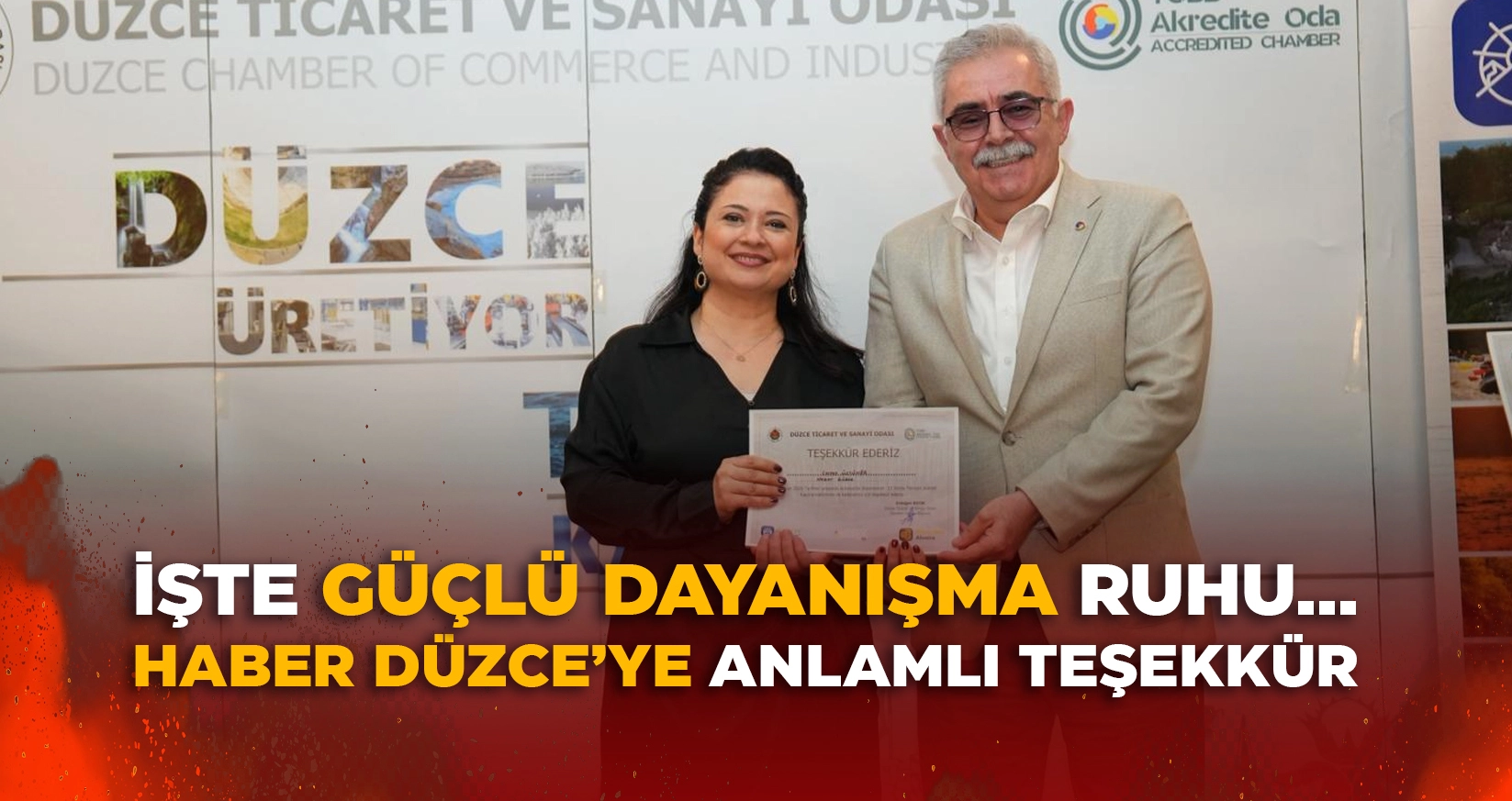 HABER DÜZCE’YE ANLAMLI TEŞEKKÜR