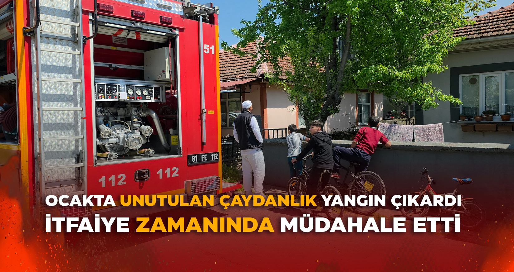 OCAKTA UNUTULAN ÇAYDANLIK YANGIN ÇIKARDI